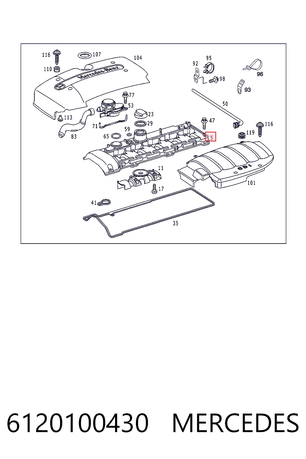 Tapa de culata para Mercedes ML/GLE  W163