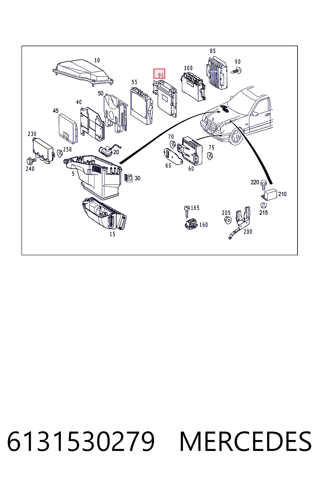 Unidad de control del motor (ECU) 6131530279 MERCEDES