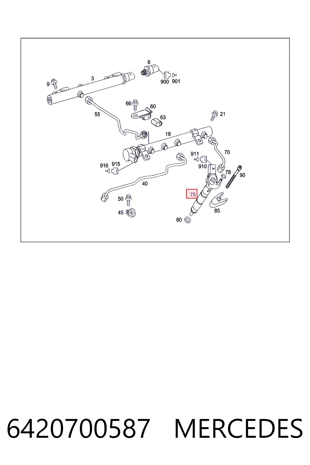 6420700587 Mercedes Inyector de combustible