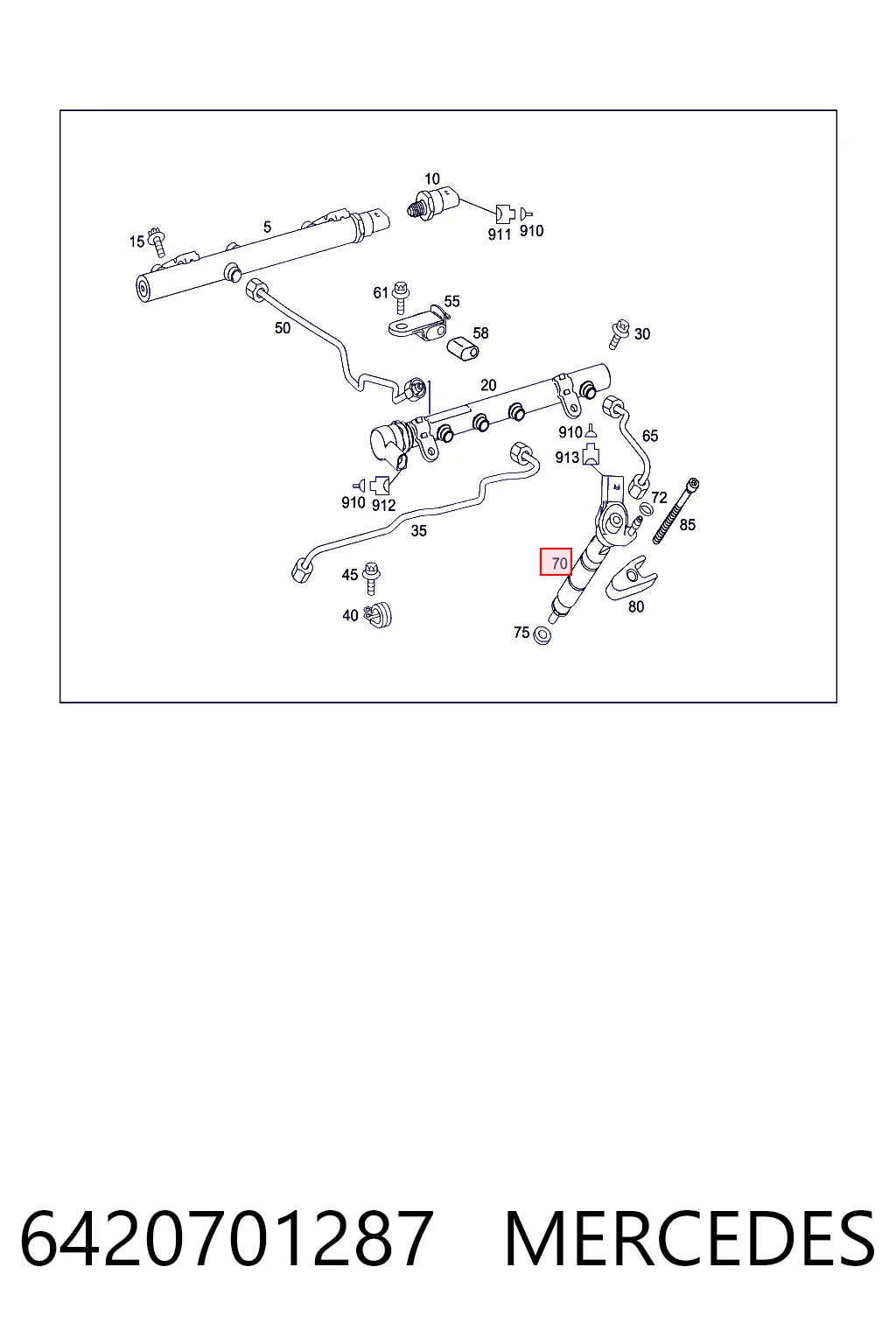 6420701287 Mercedes Inyector de combustible