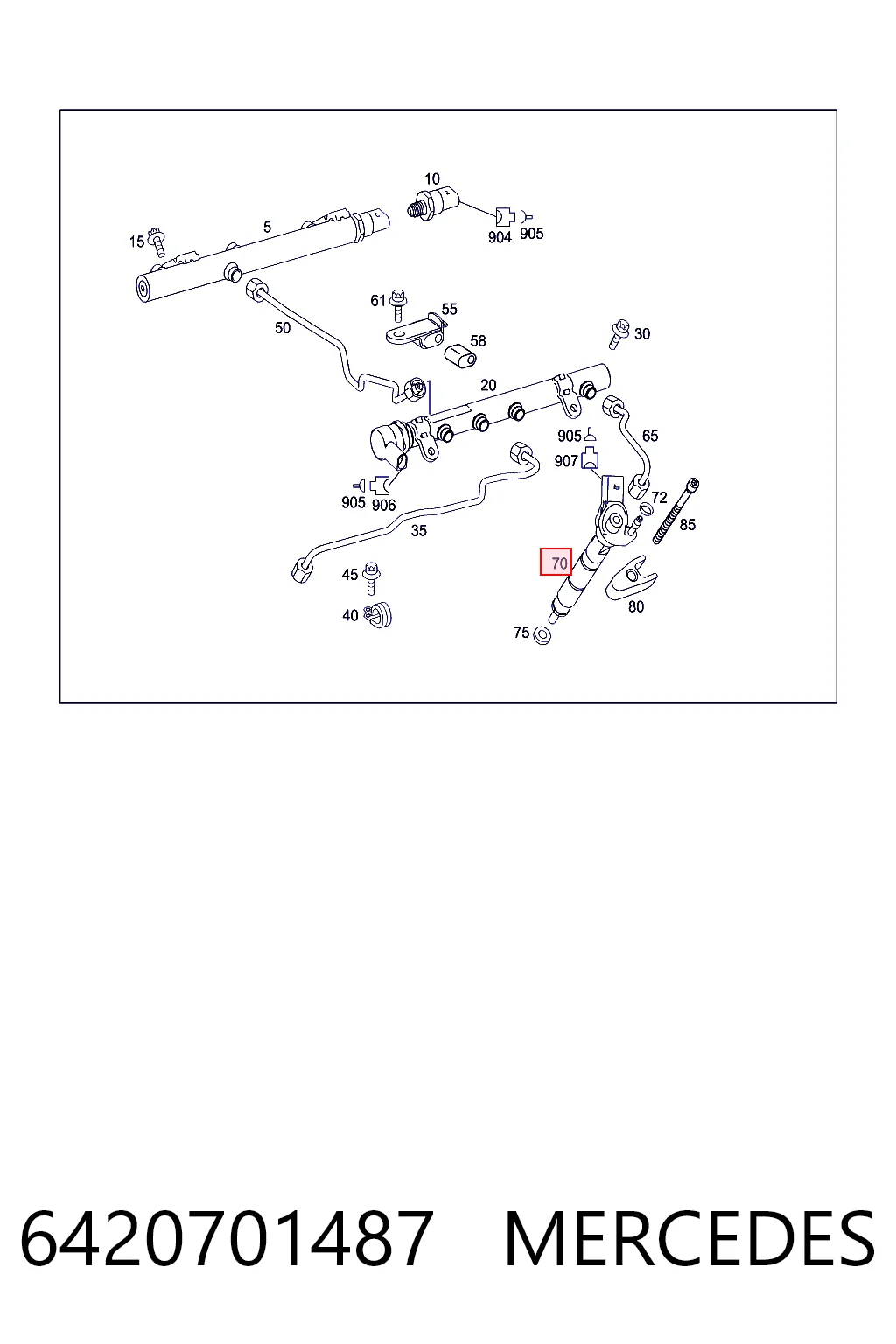 6420701487 Mercedes Inyector de combustible