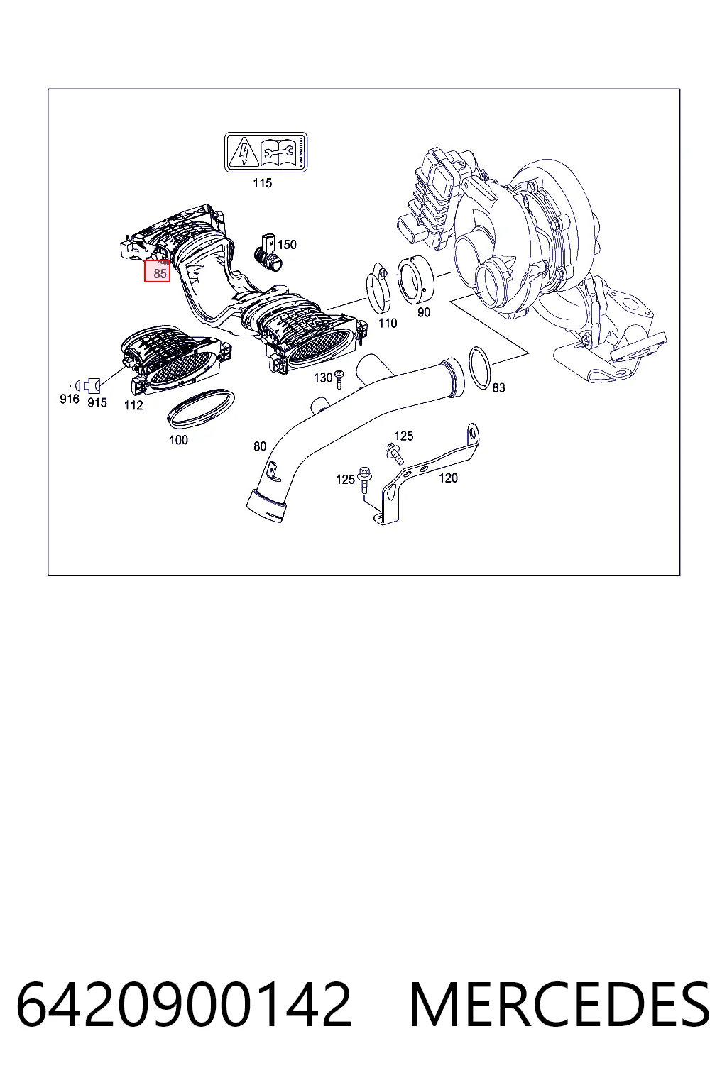6420900142 Mercedes Sensor de flujo de aire