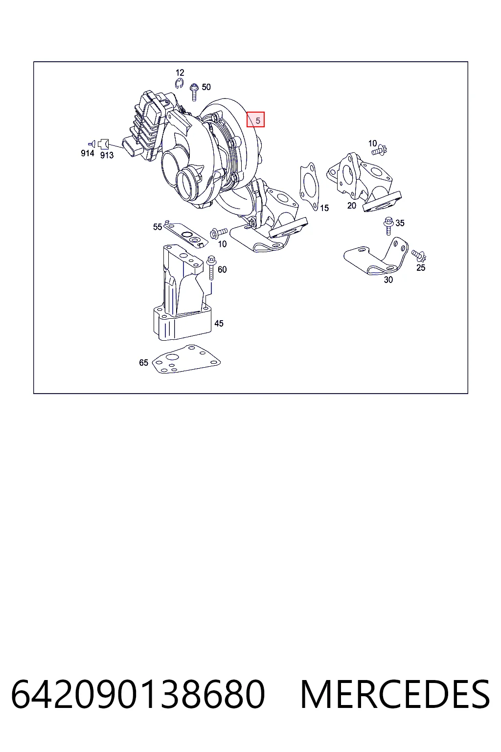 642090138680 Mercedes Turbo para motor