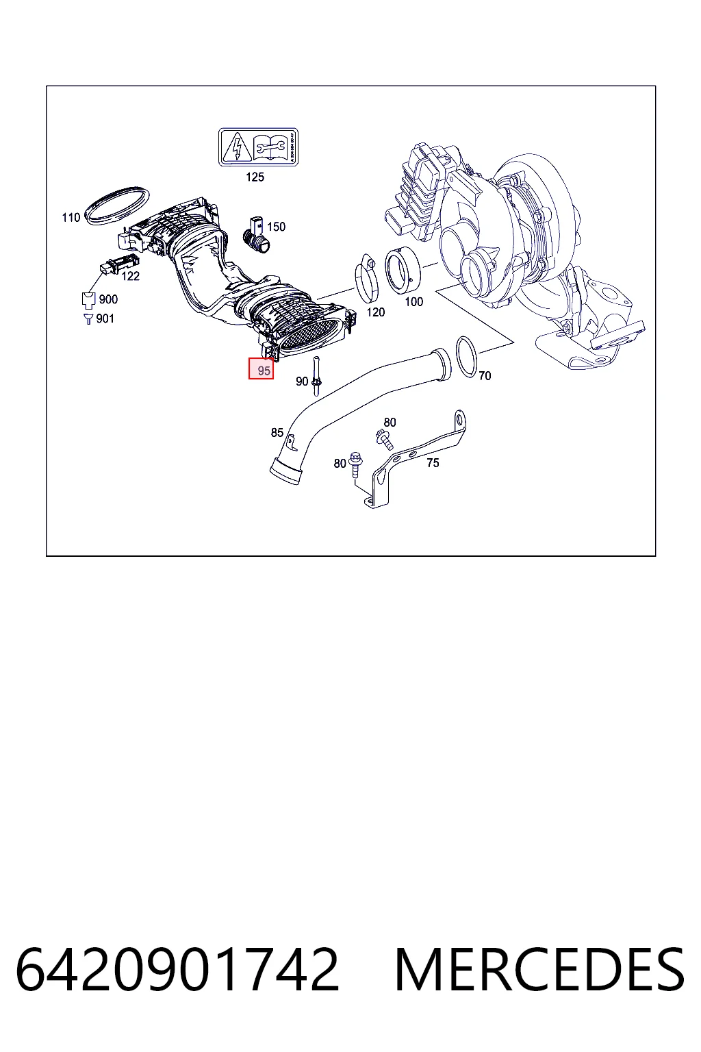 6420901742 Mercedes Sensor de flujo de aire