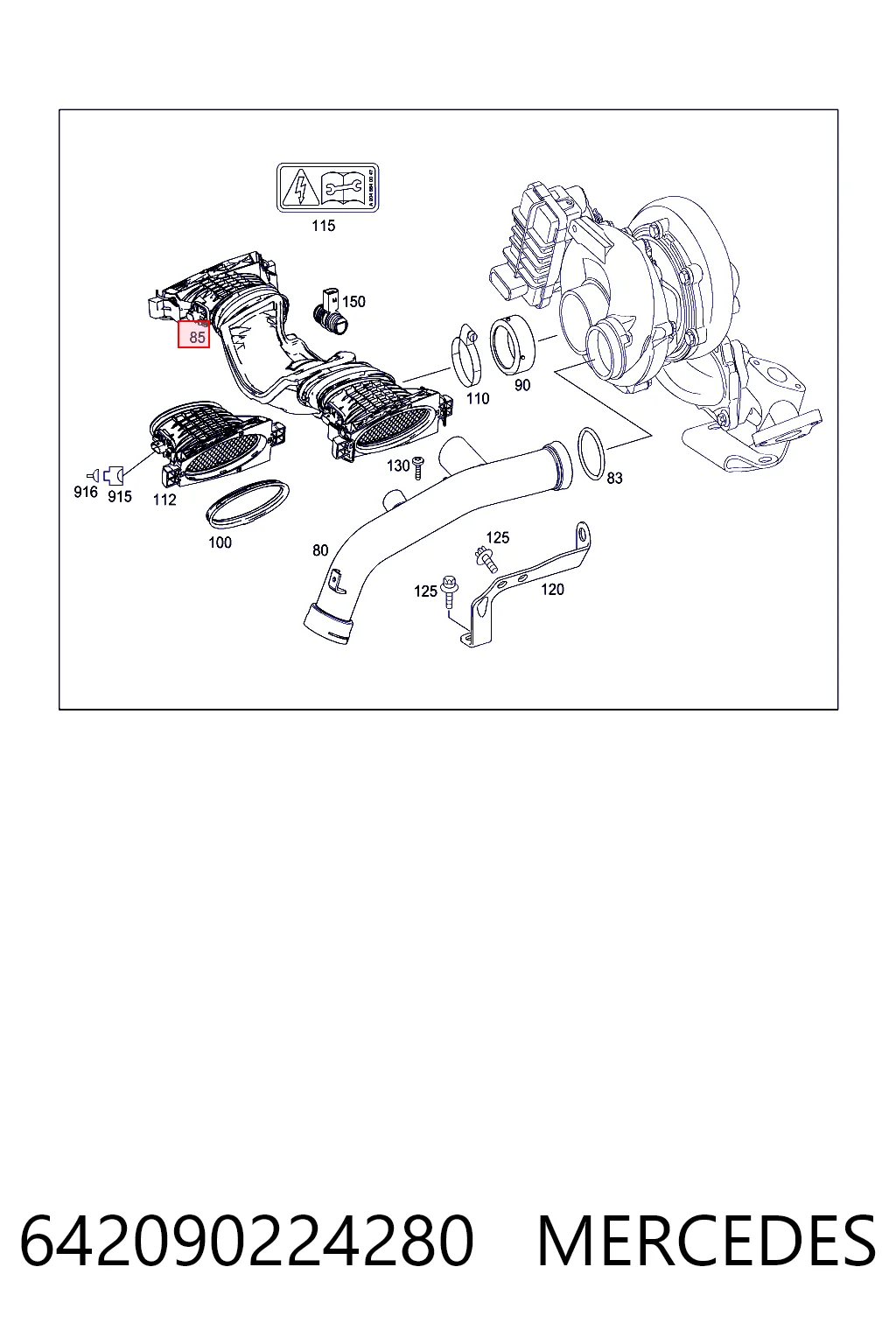 642090224280 Mercedes Sensor de flujo de aire