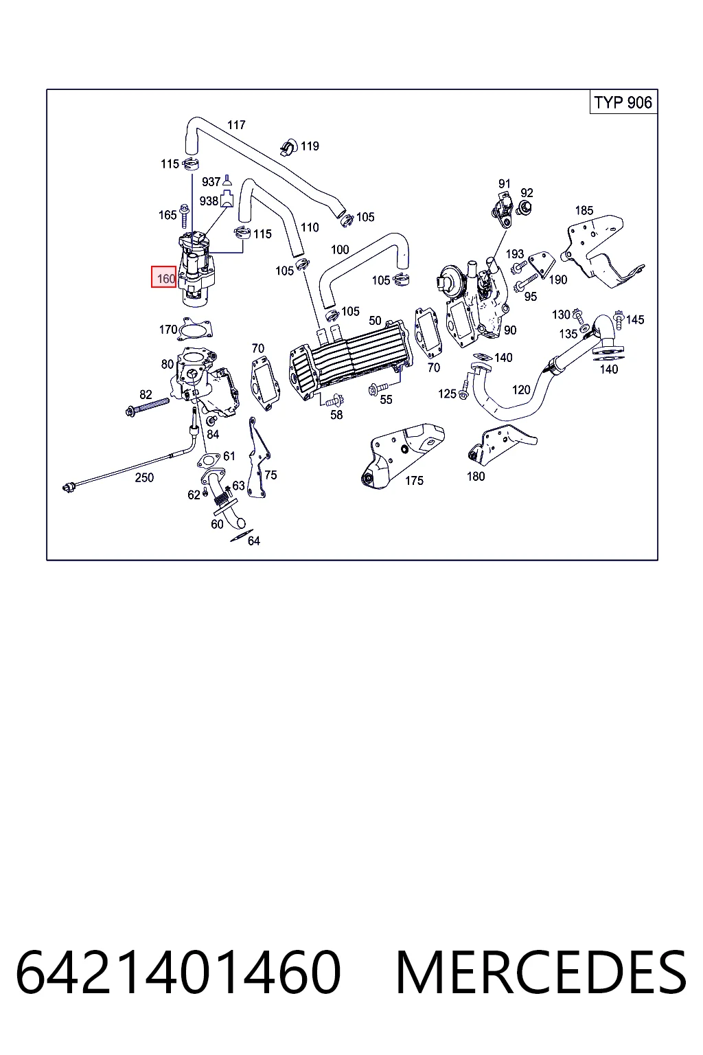 6421401460 Mercedes Válvula EGR