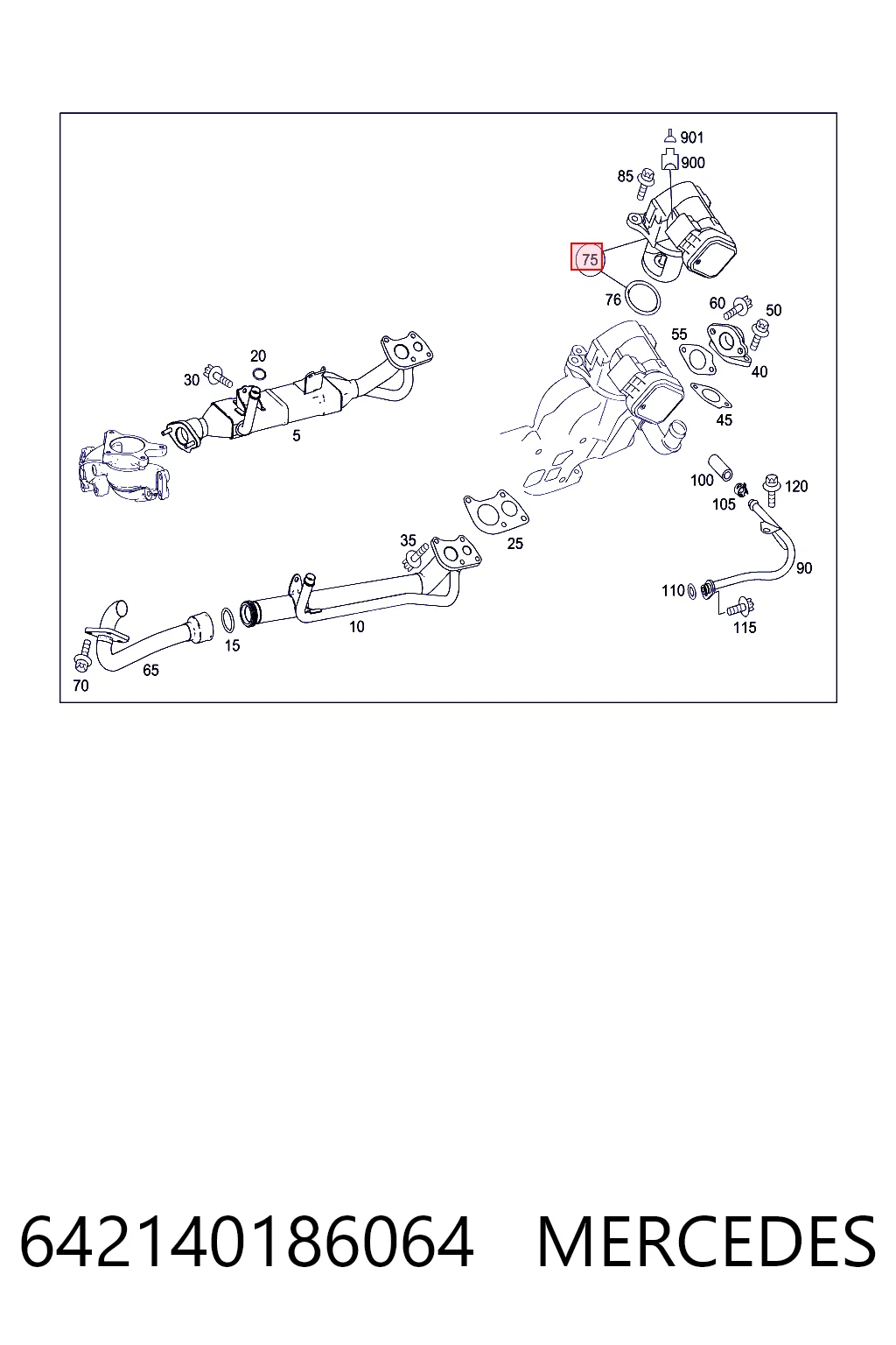 642140186064 Mercedes Válvula EGR