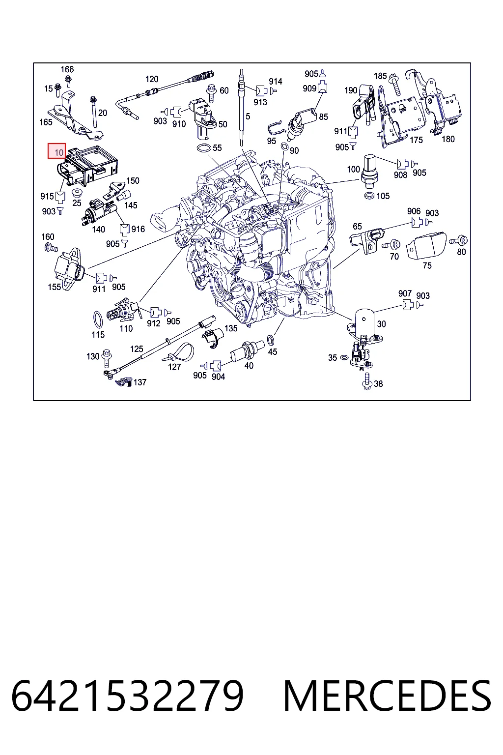 Relé de precalentamiento 6421532279 MERCEDES