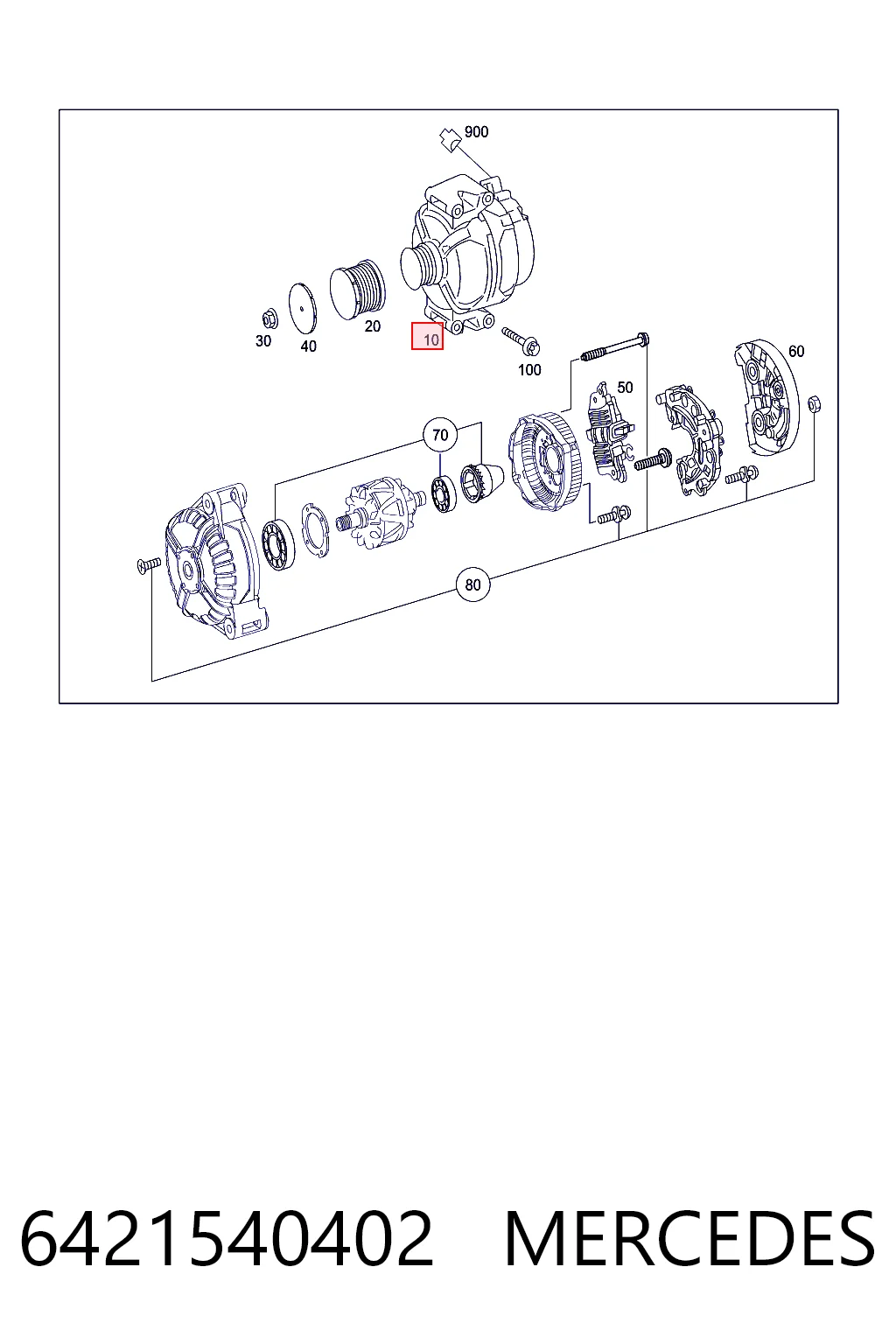 6421540402 Mercedes Alternador de coche