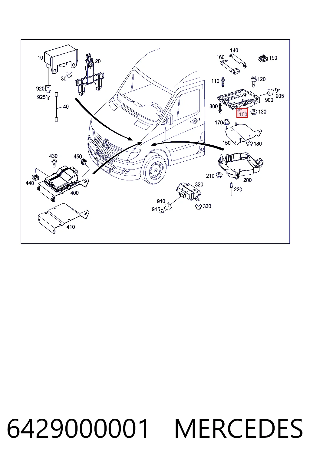 Módulo de control del motor (ECU) 6429000001 MERCEDES