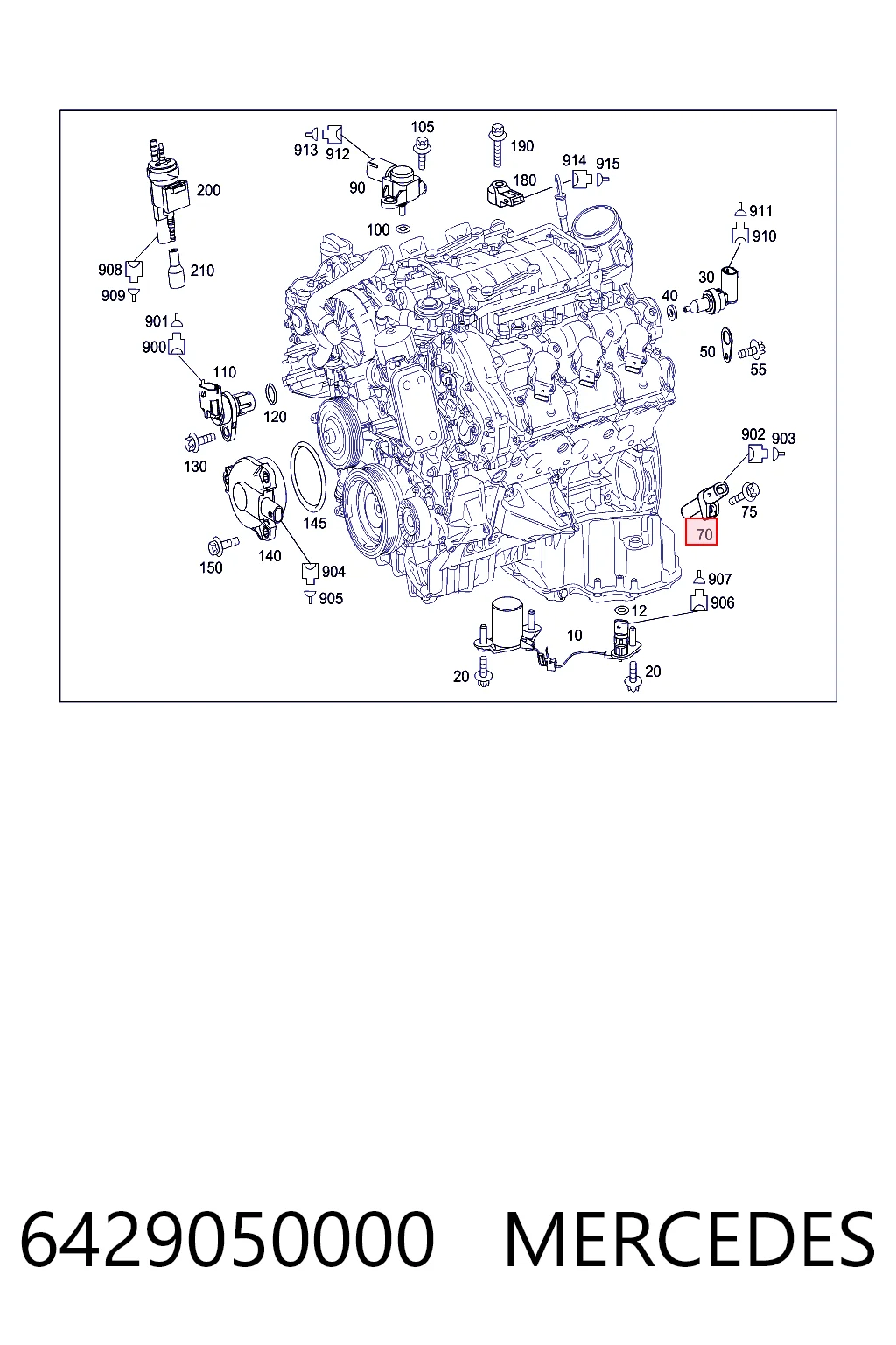 6429050000 Mercedes Sensor de posición del cigüeñal