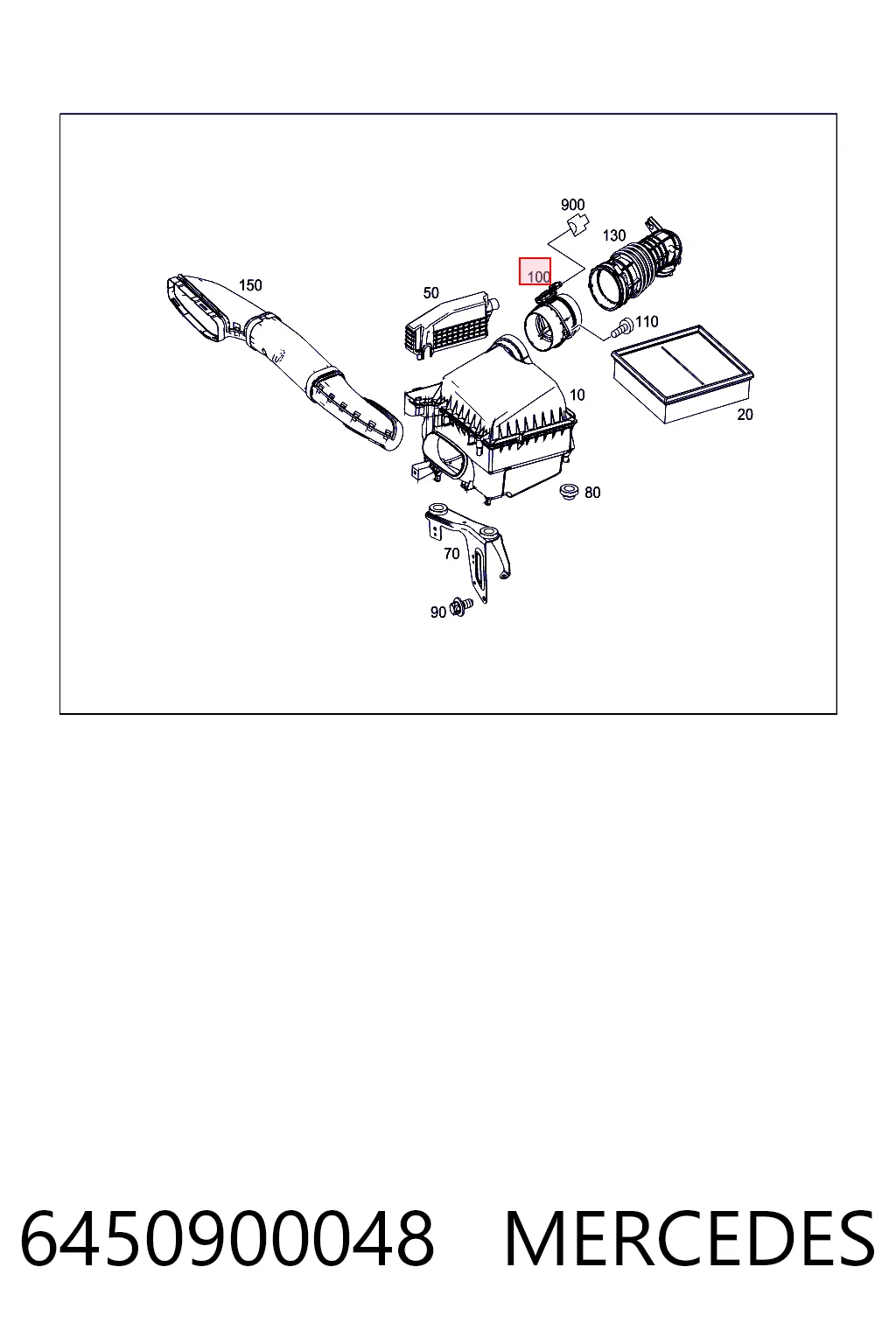 6450900048 Mercedes Sensor de flujo de aire