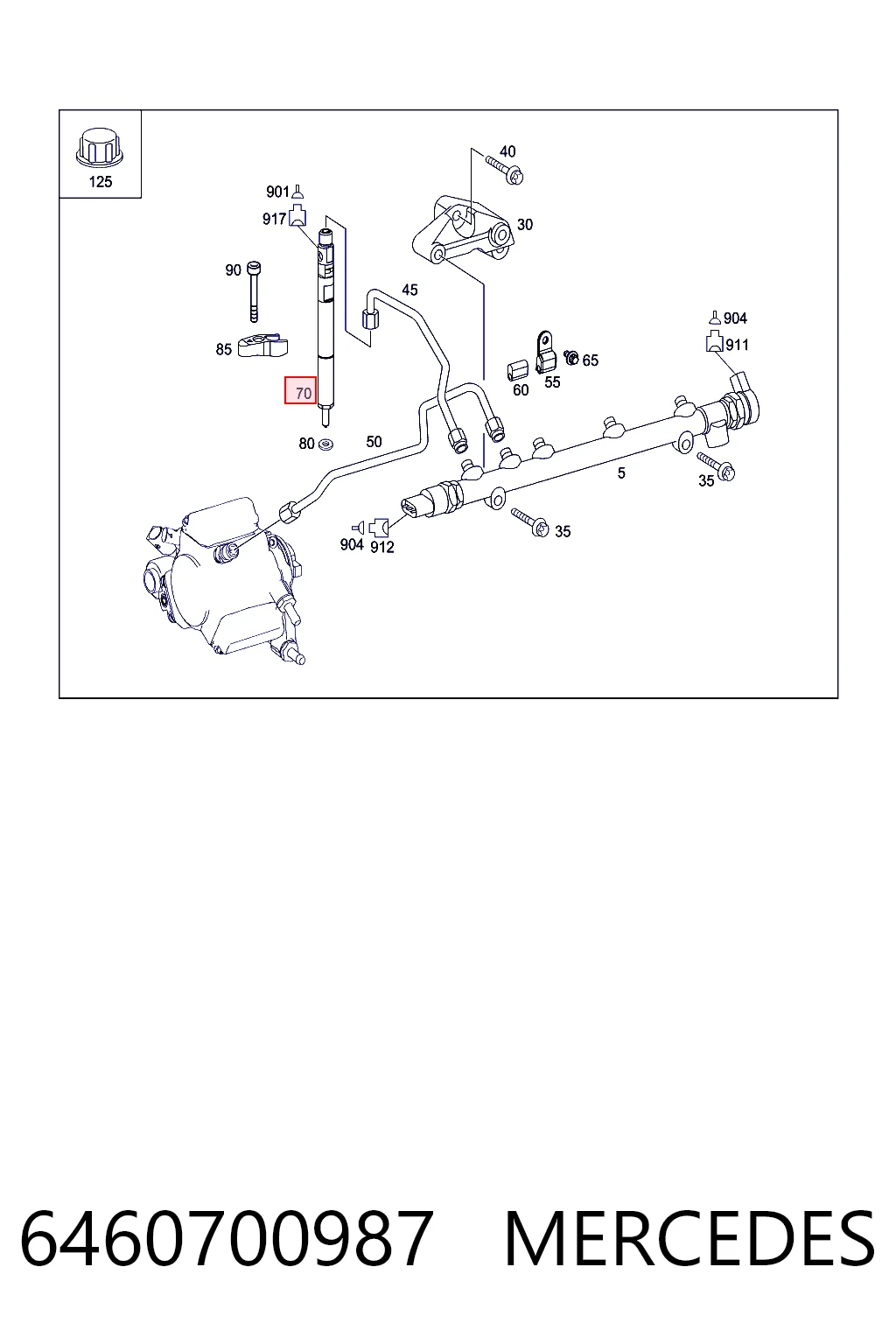 6460700987 Mercedes Inyector de combustible