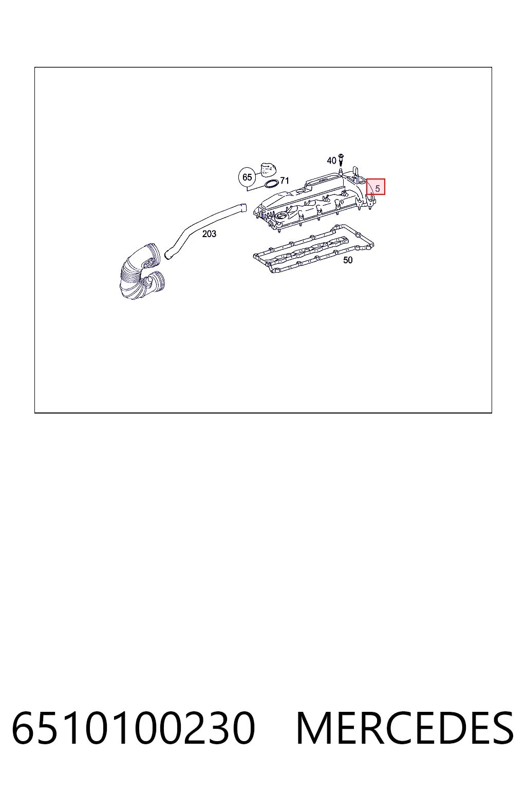 6510100230 Mercedes Tapa de culata
