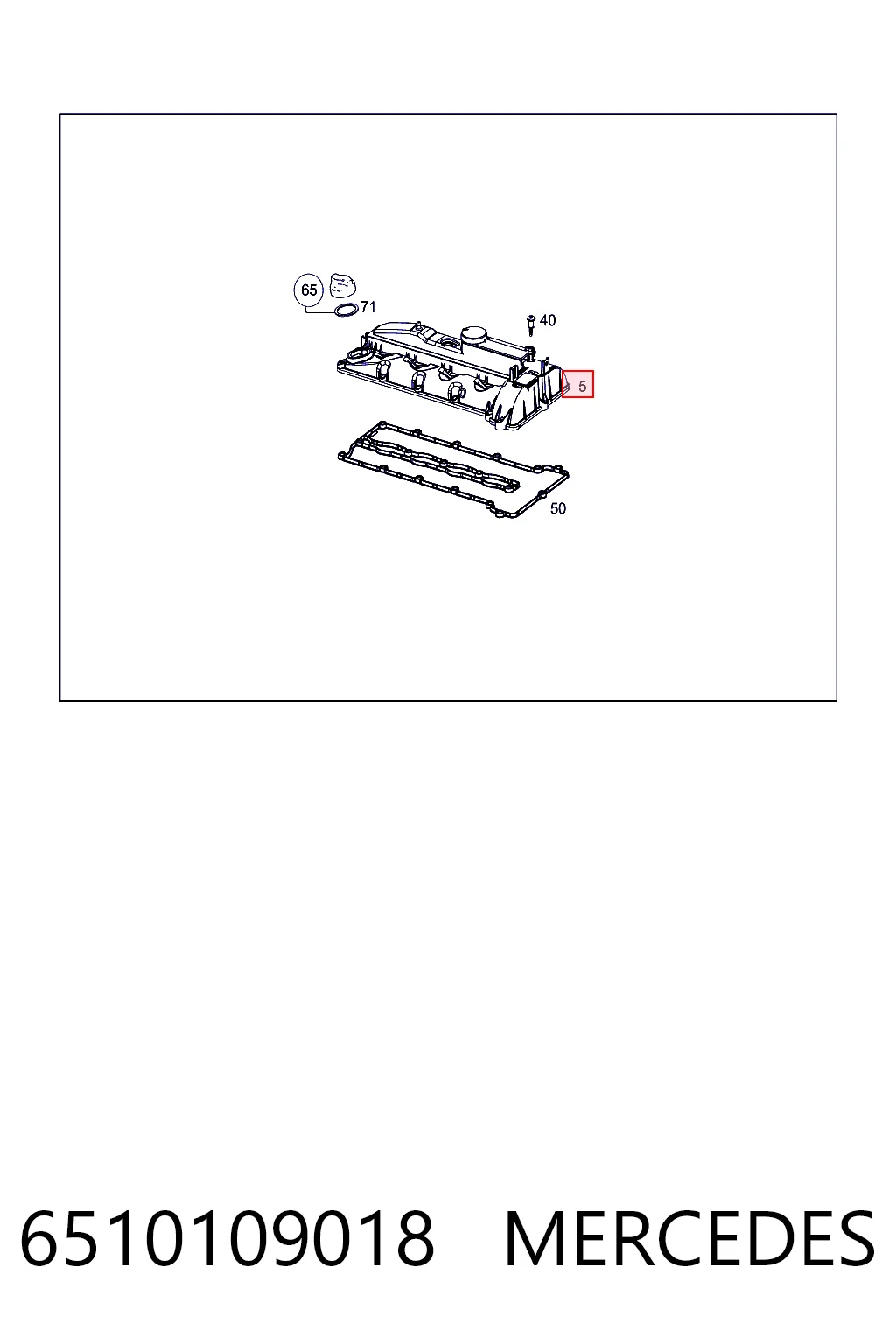 6510109018 Mercedes Tapa de culata