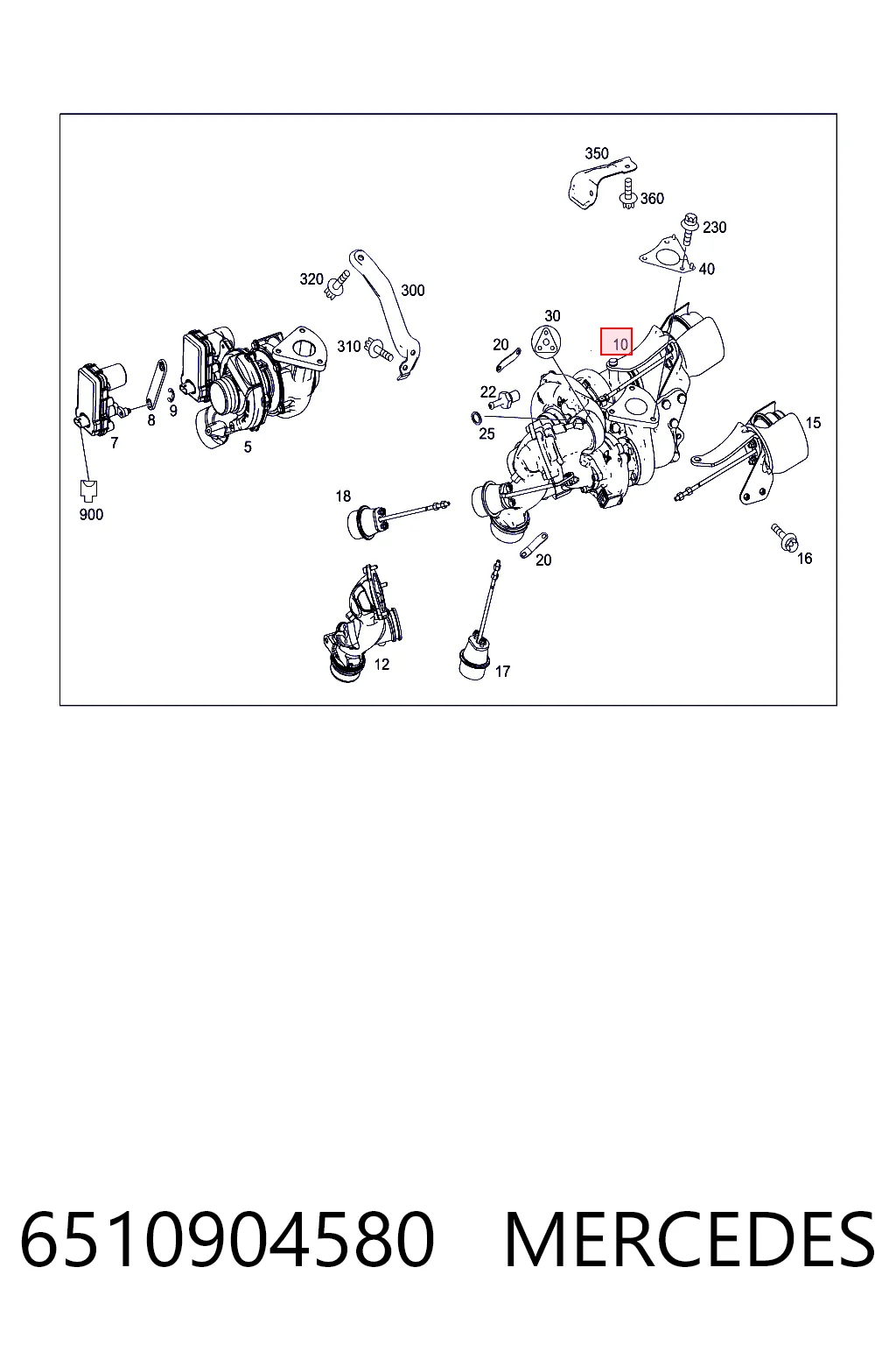Turbocompresor 6510904580 MERCEDES