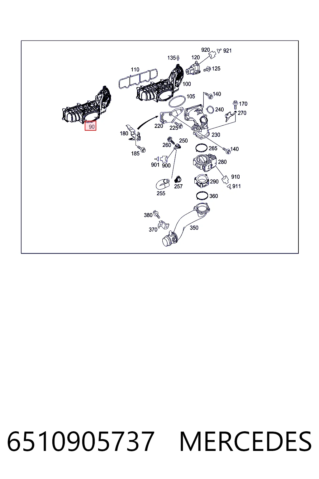 6510905737 Mercedes Colectores de admisión