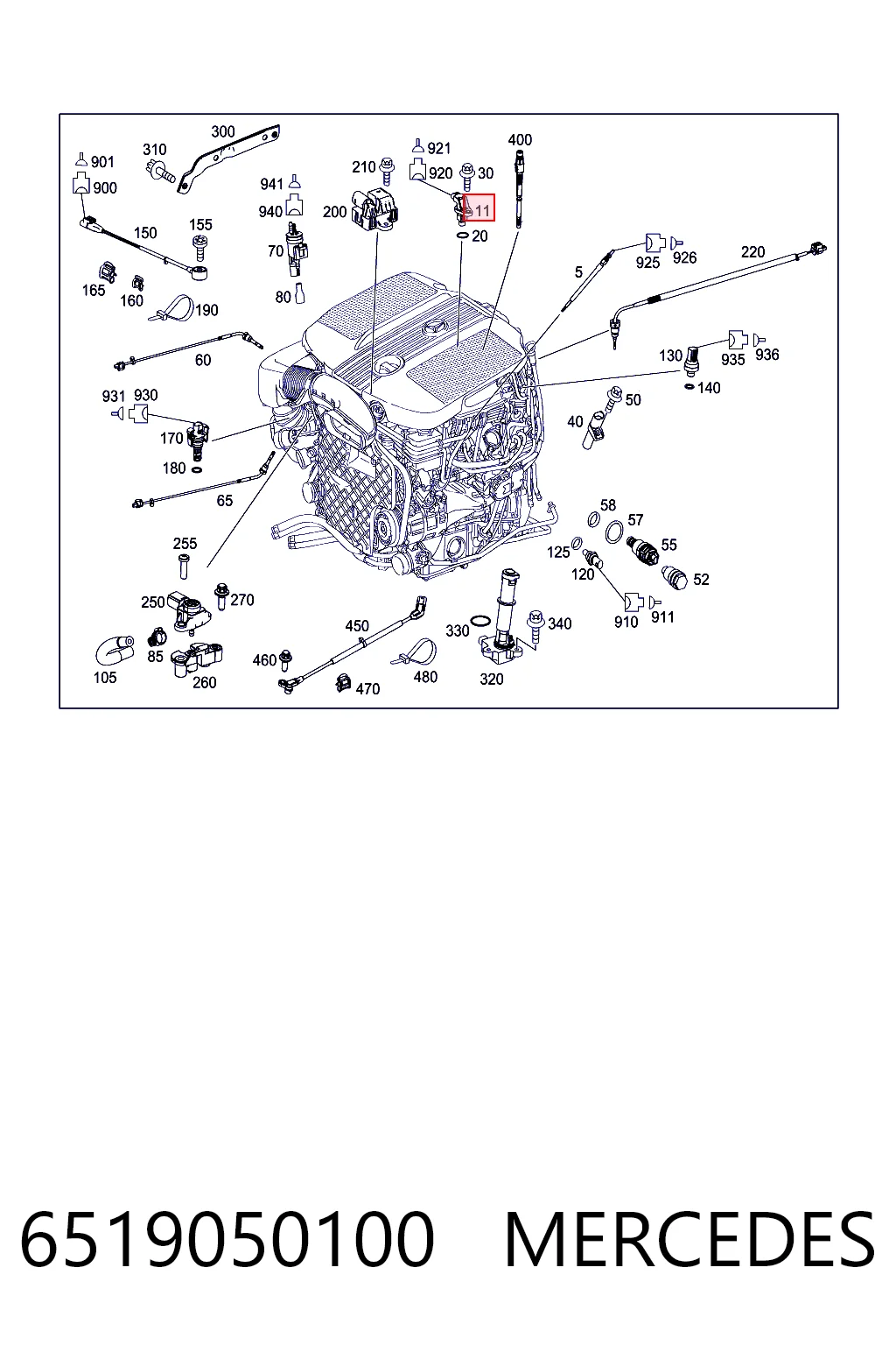 6519050100 Mercedes Sensor posición arbol de levas