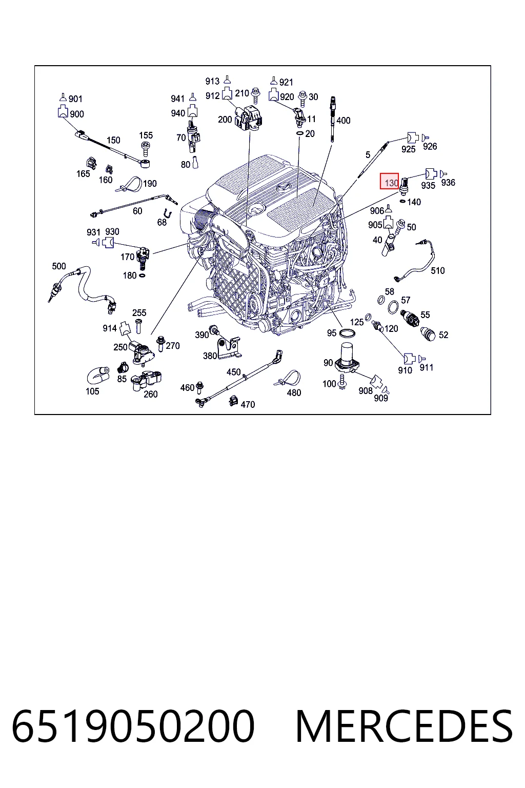 6519050200 Mercedes Sensor de presion de escape