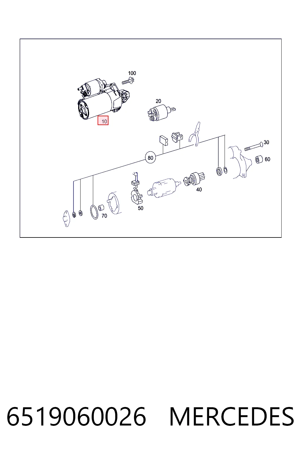 6519060026 Mercedes Arranque motores
