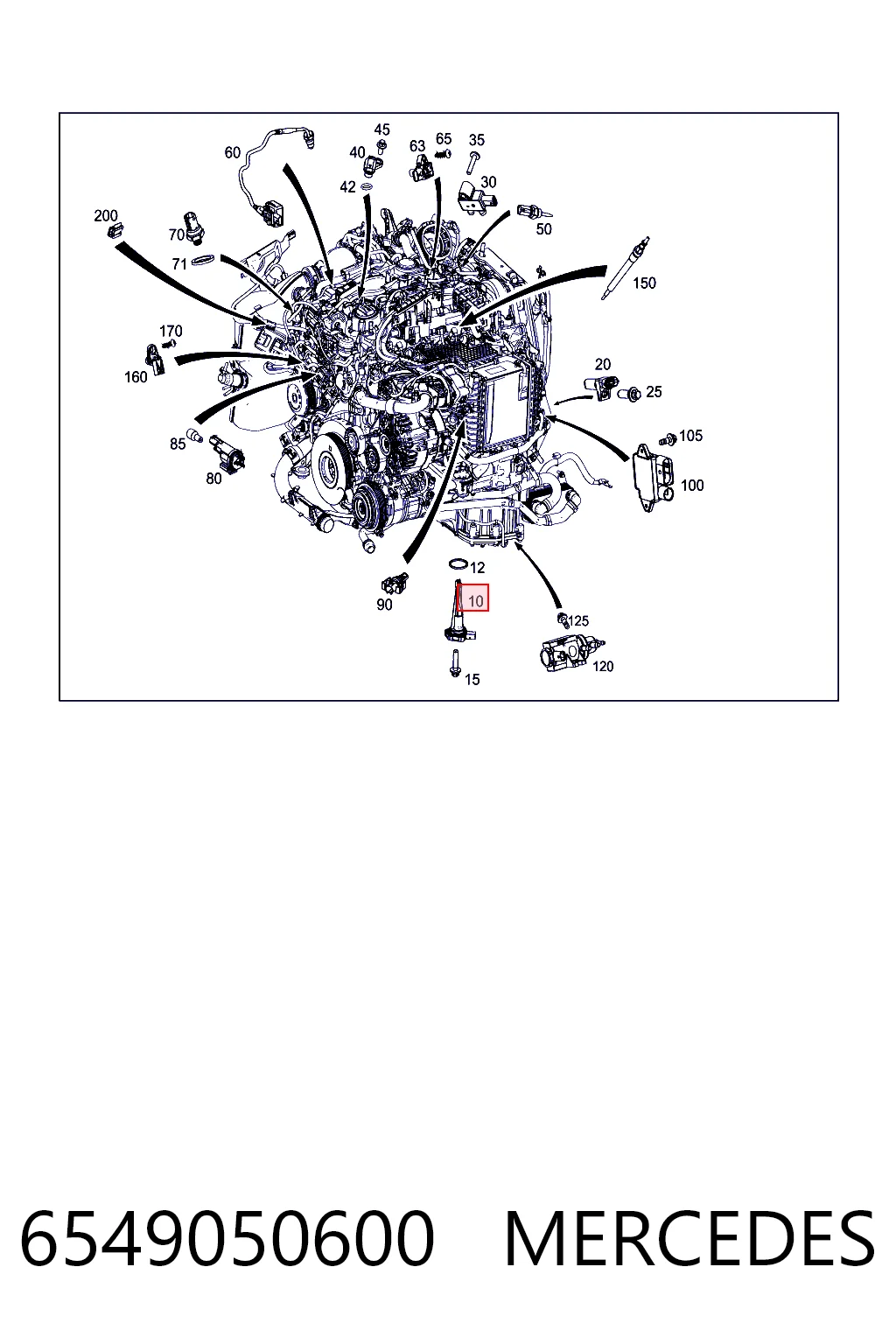 6549050600 Mercedes Sensor de nivel de aceite