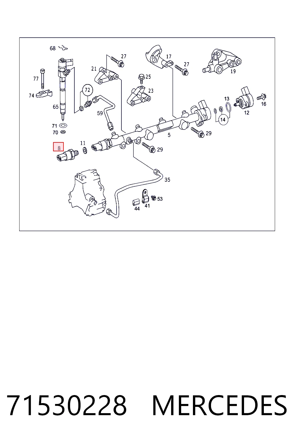 Sensor de presión de combustible 71530228 MERCEDES
