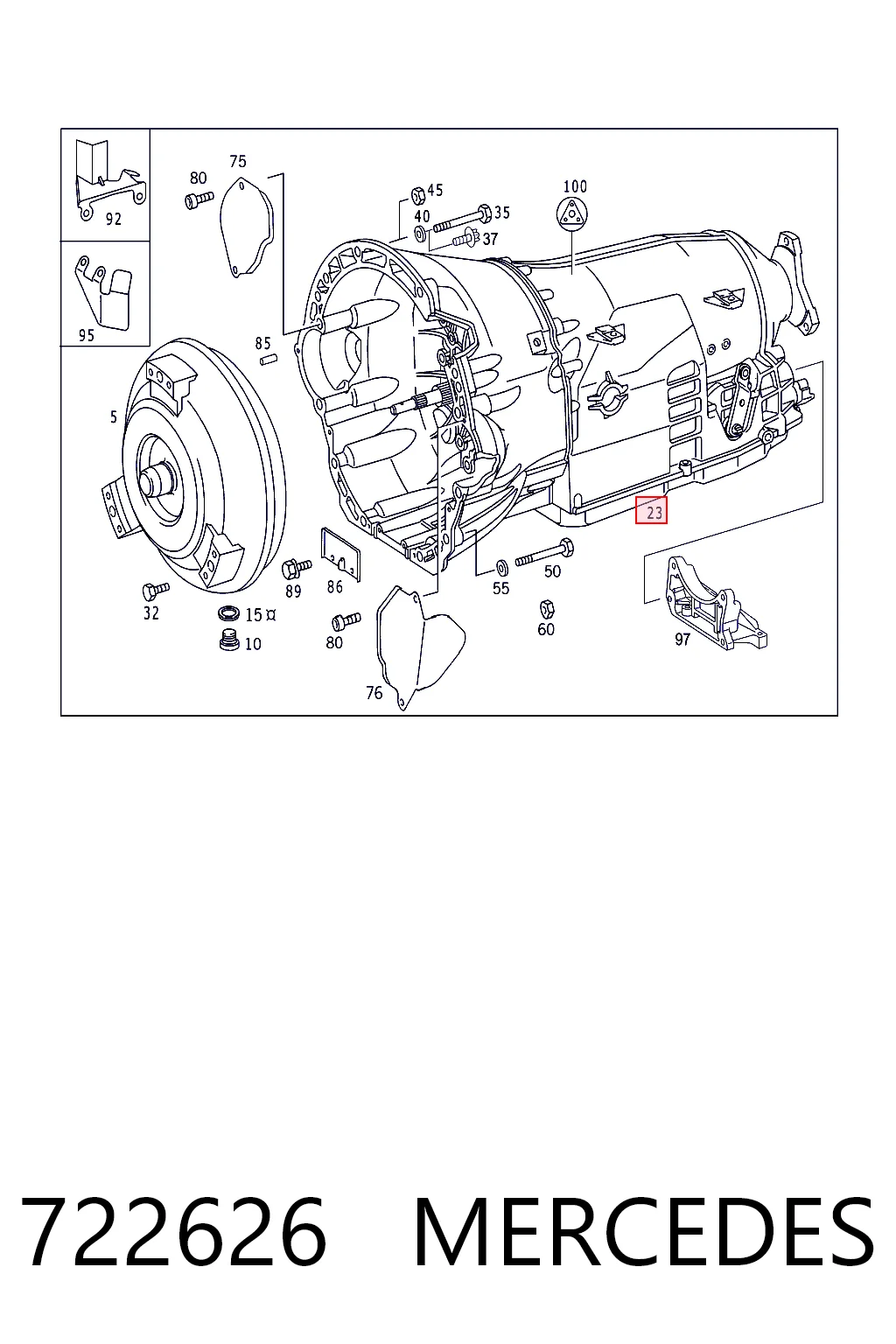 722626 Mercedes Transmisión automática
