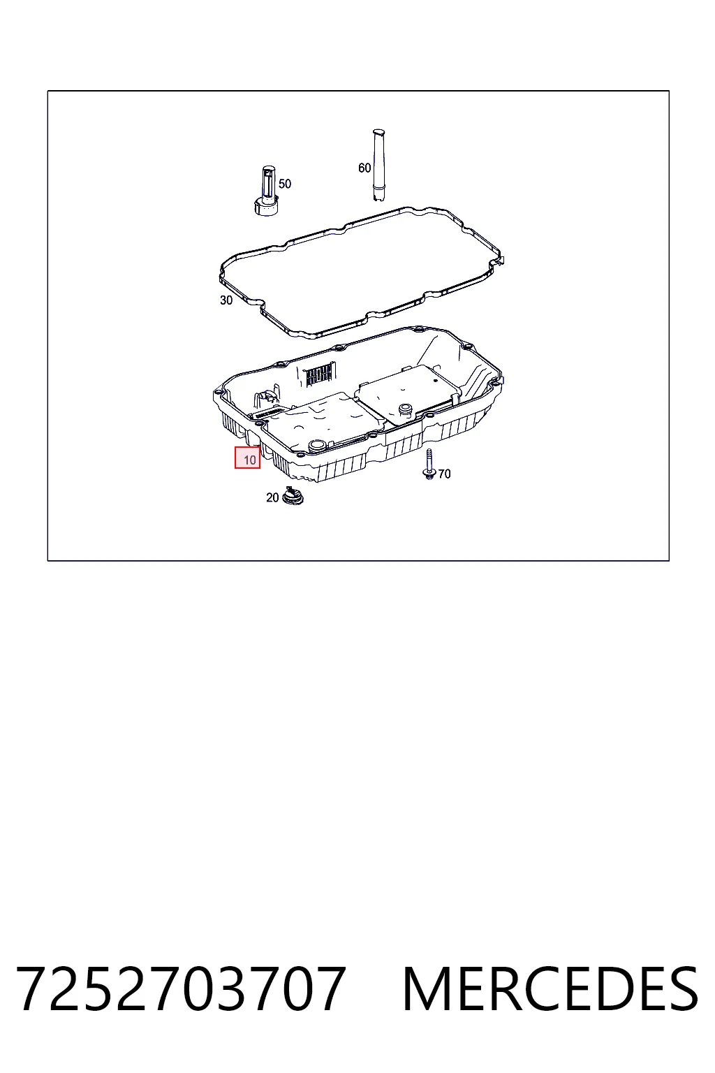 7252703707 Mercedes Cárter de aceite, caja automática