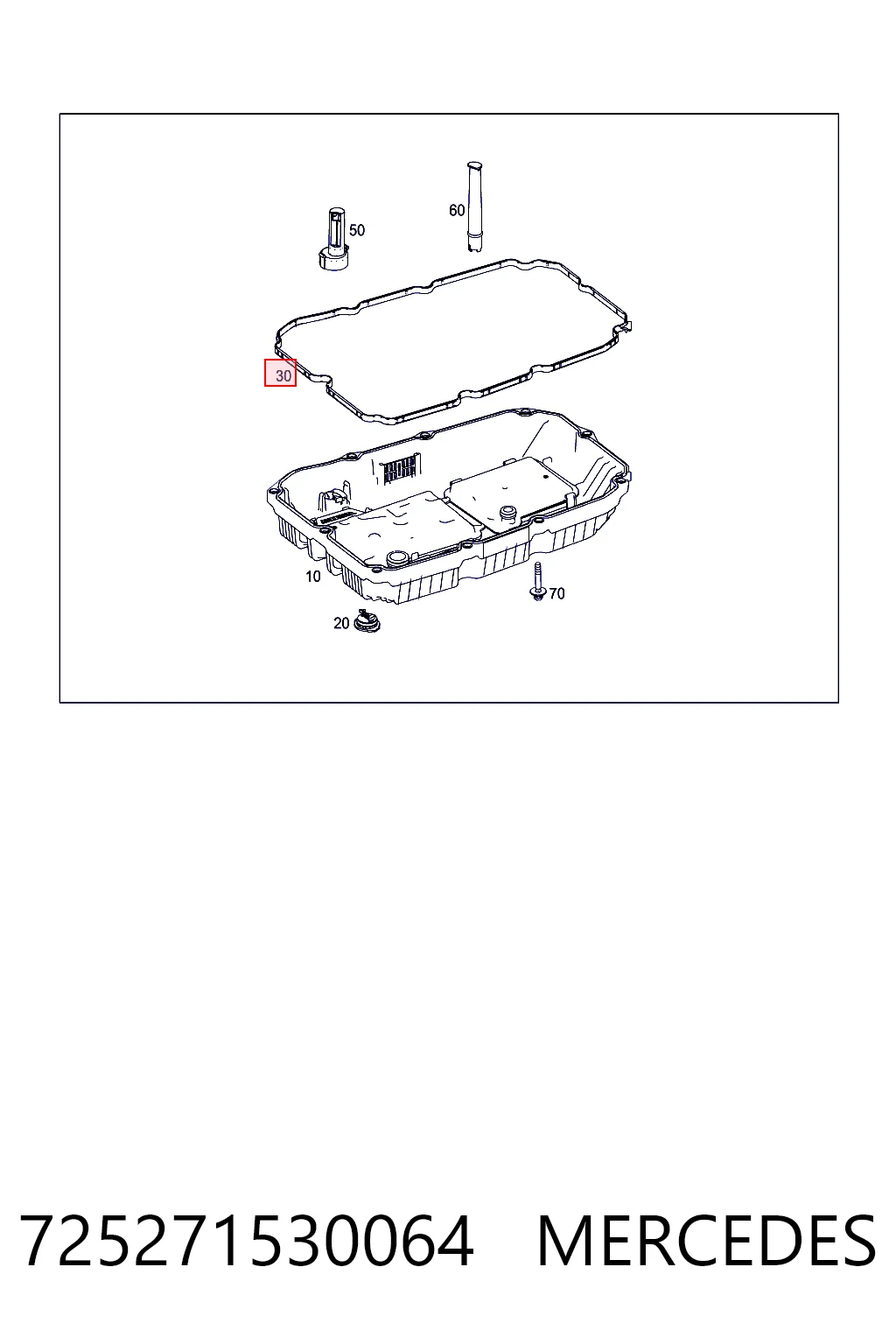 Junta del cárter de aceite de la caja de cambios para Mercedes GL  X166