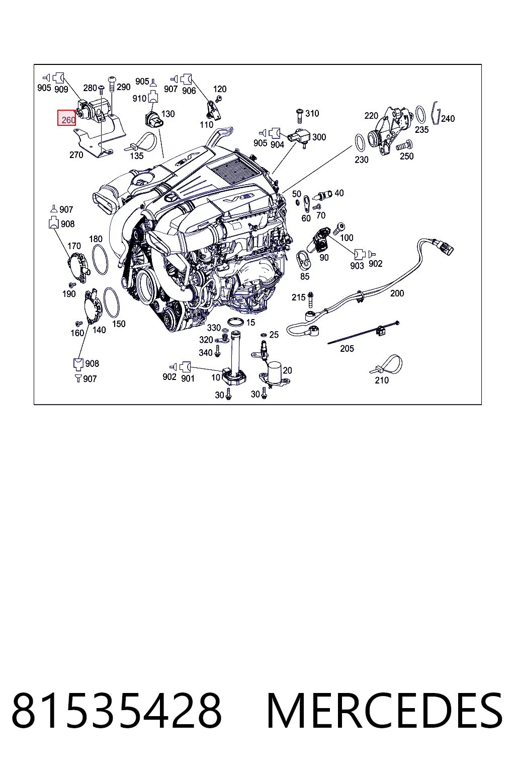 81535428 Mercedes Válvula de solenoide de control de mariposa EGR