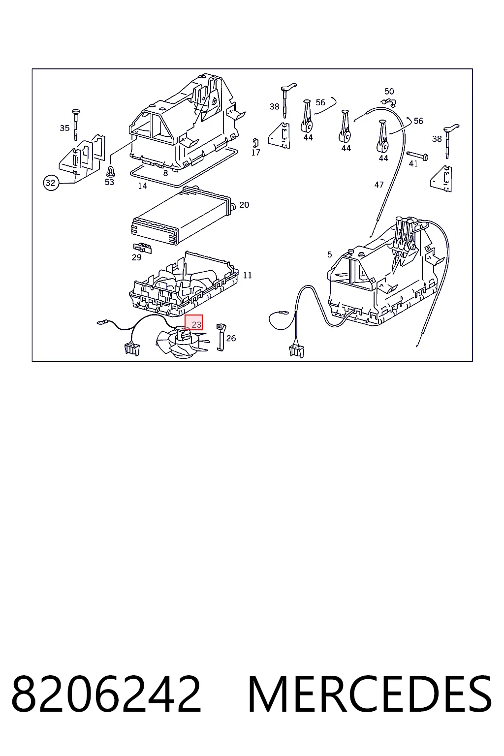 Ventilador de habitáculo para Mercedes Bus 207-310  601