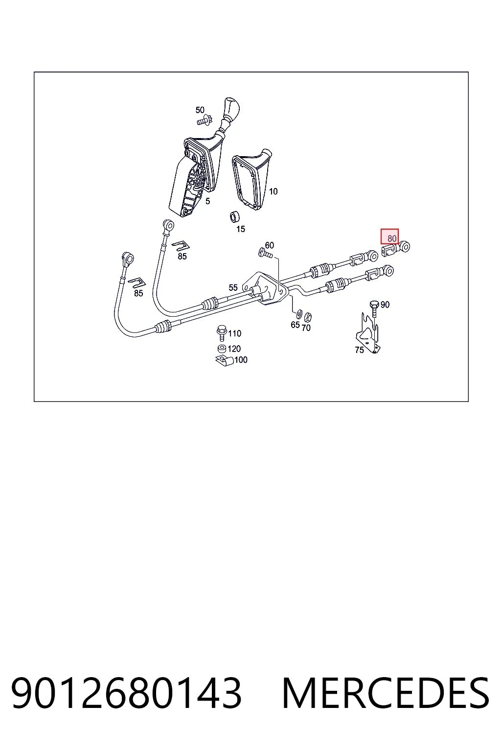 9012680143 Mercedes Terminal del cable de cambio