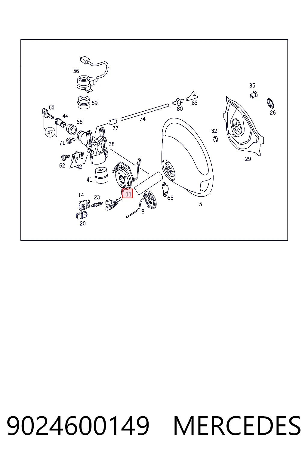Anillo de AIRBAG  para Mercedes Vito I 638