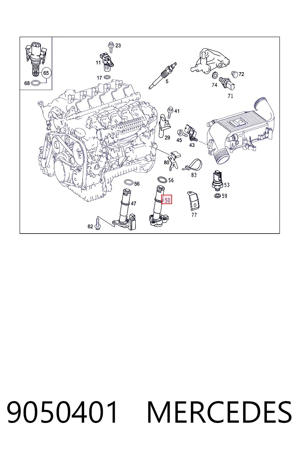 9050401 Mercedes Sensor de nivel de aceite