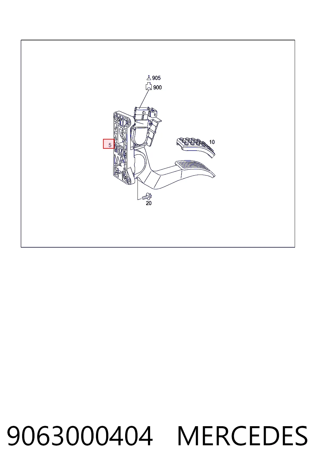9063000404 Mercedes Pedal de aceleracion