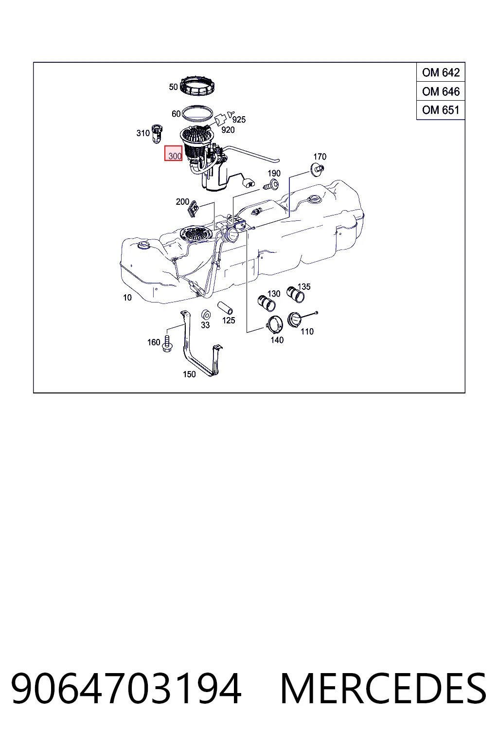9064703194 Mercedes Módulo de alimentación de combustible