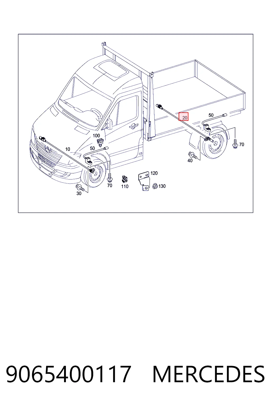 9065400117 Mercedes Sensor revoluciones de la rueda, trasero izquierdo
