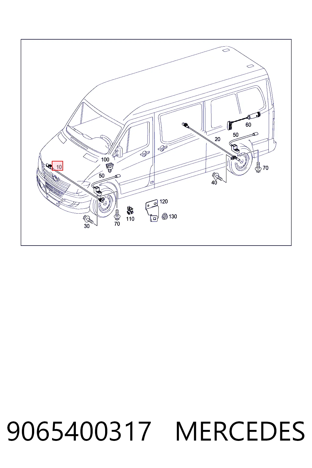 9065400317 Mercedes Sensor de rueda abs