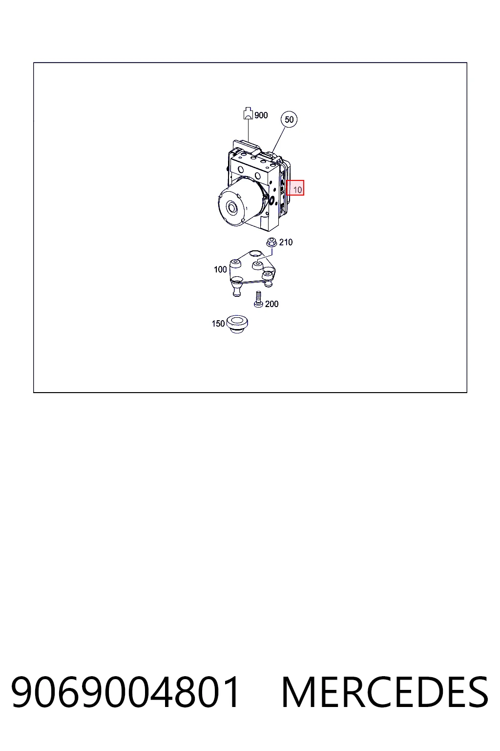 Unidad de control ABS hidráulico para Mercedes Sprinter II 3,5-t 906