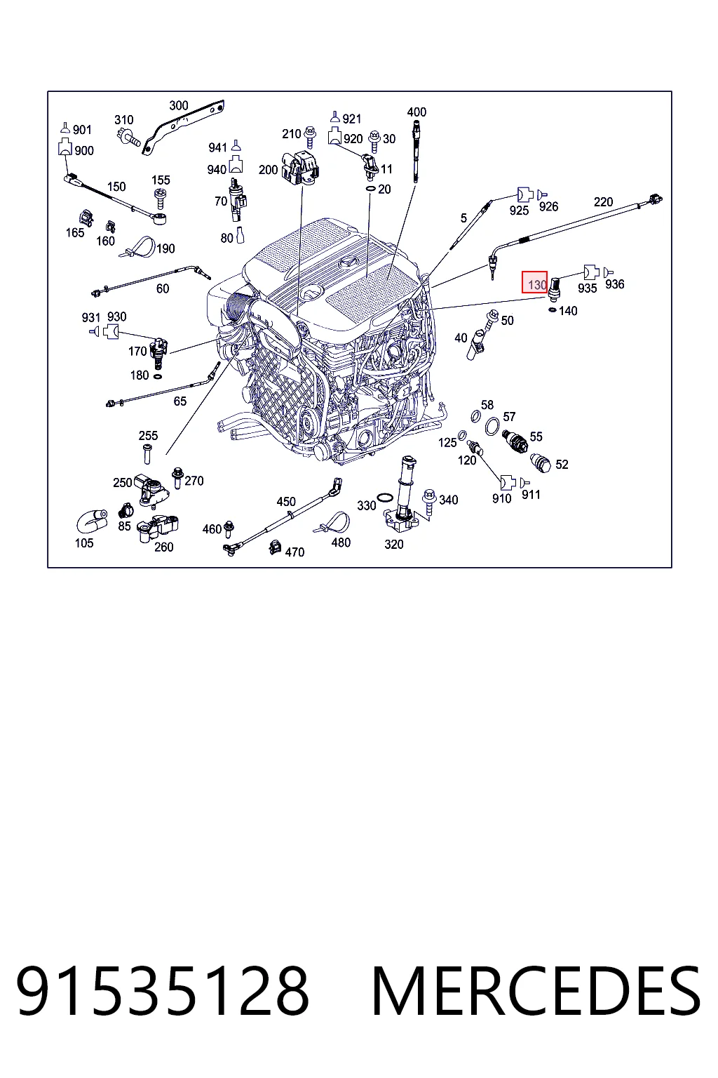 91535128 Mercedes Sensor de presion de escape