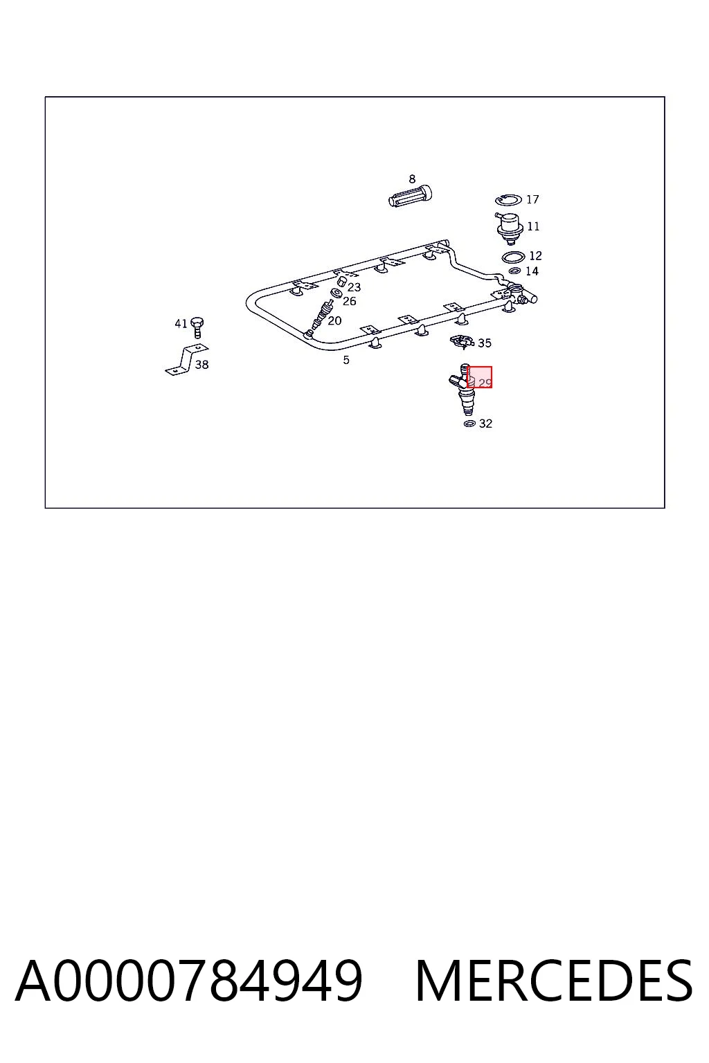 A0000784949 Mercedes Inyector de combustible