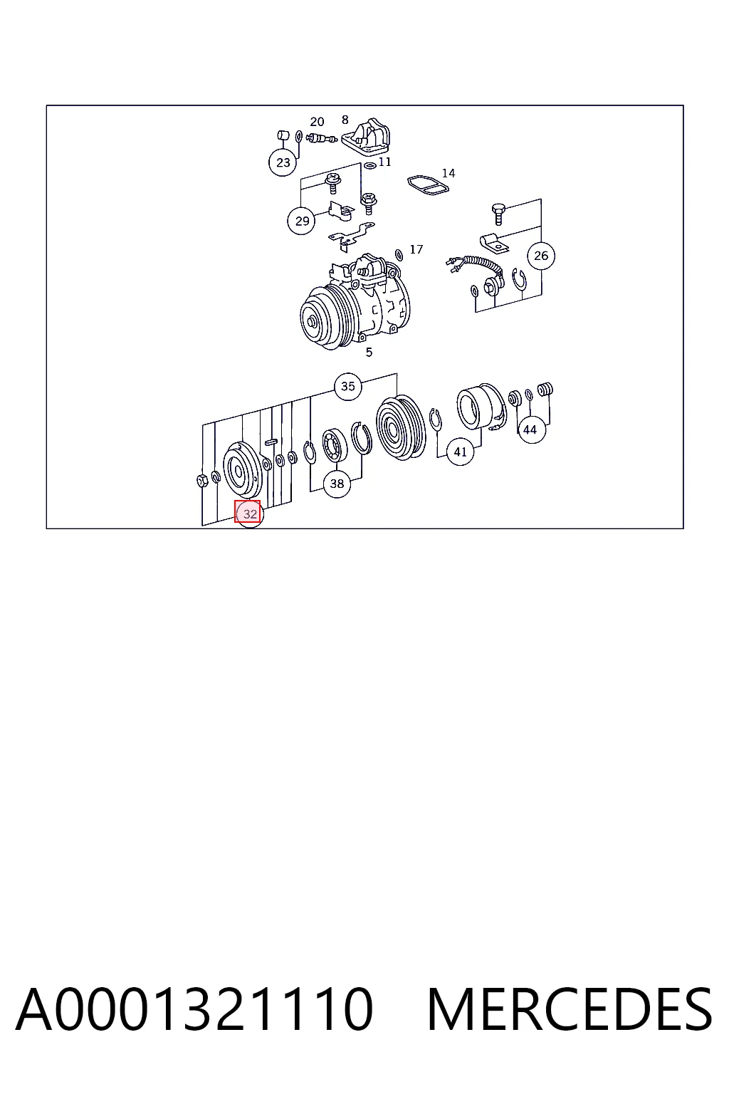 A0001321110 Mercedes