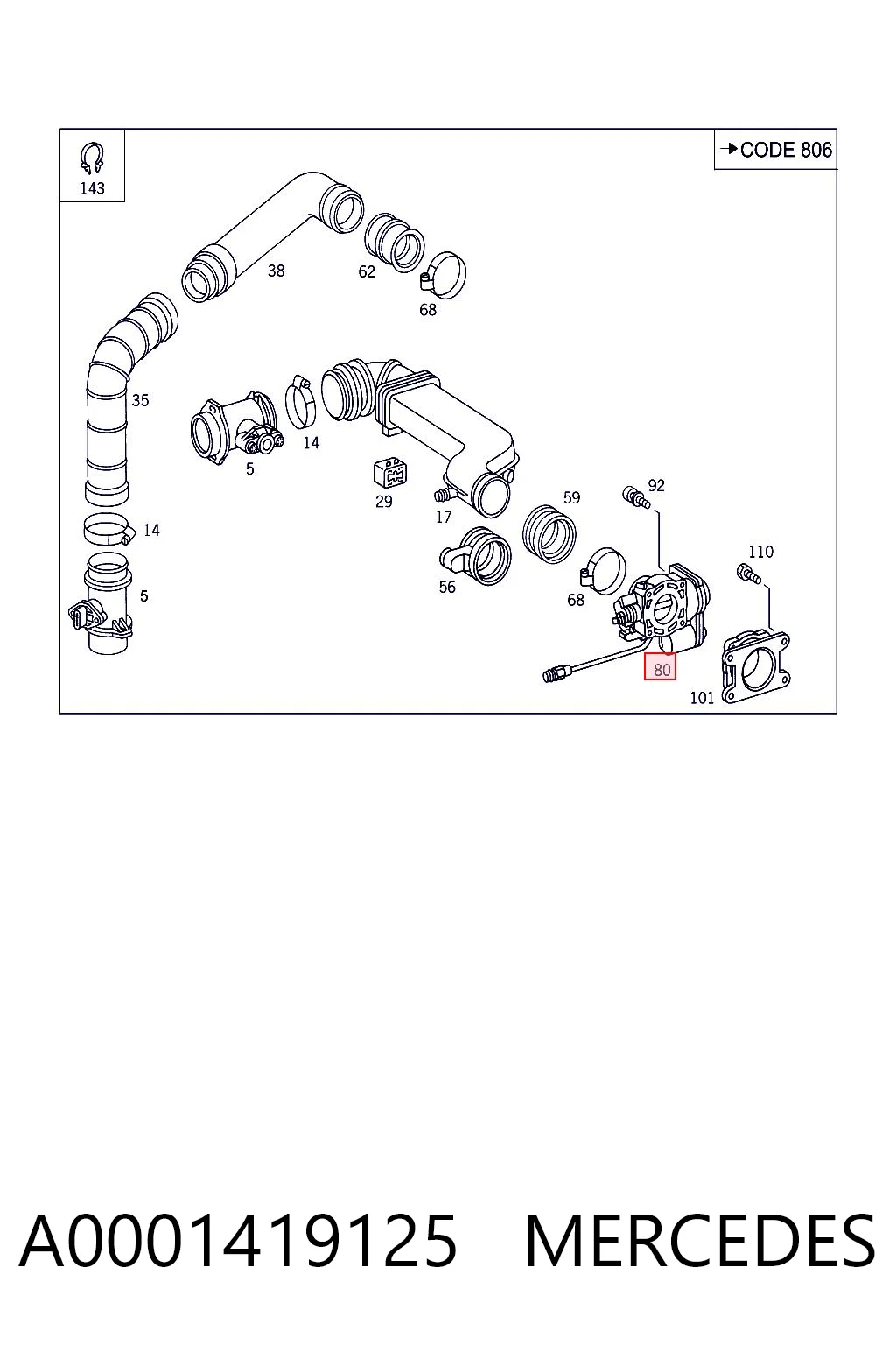 A0001419125 Mercedes