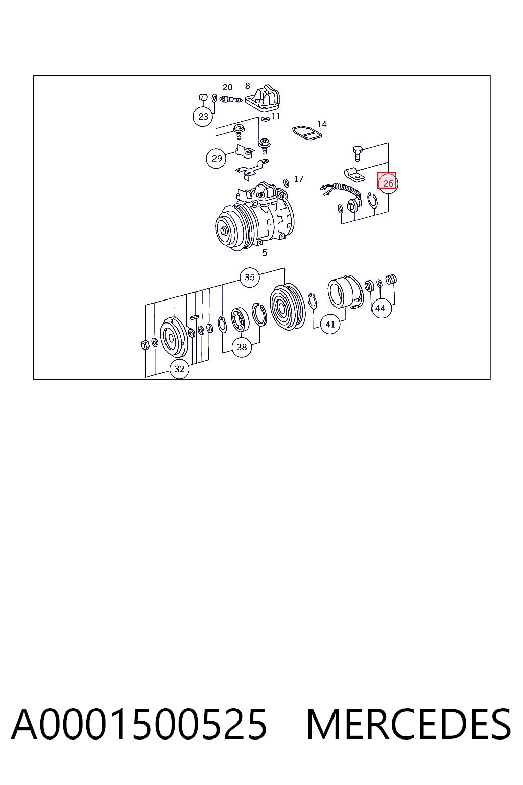 A0001500525 Mercedes