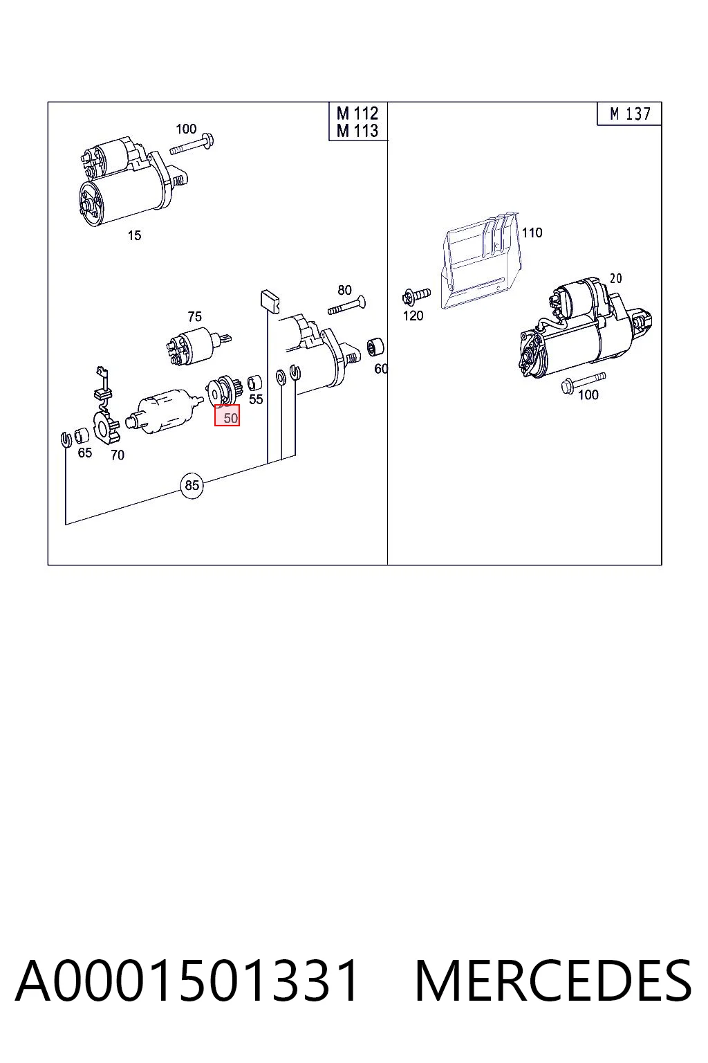 A0001501331 Mercedes