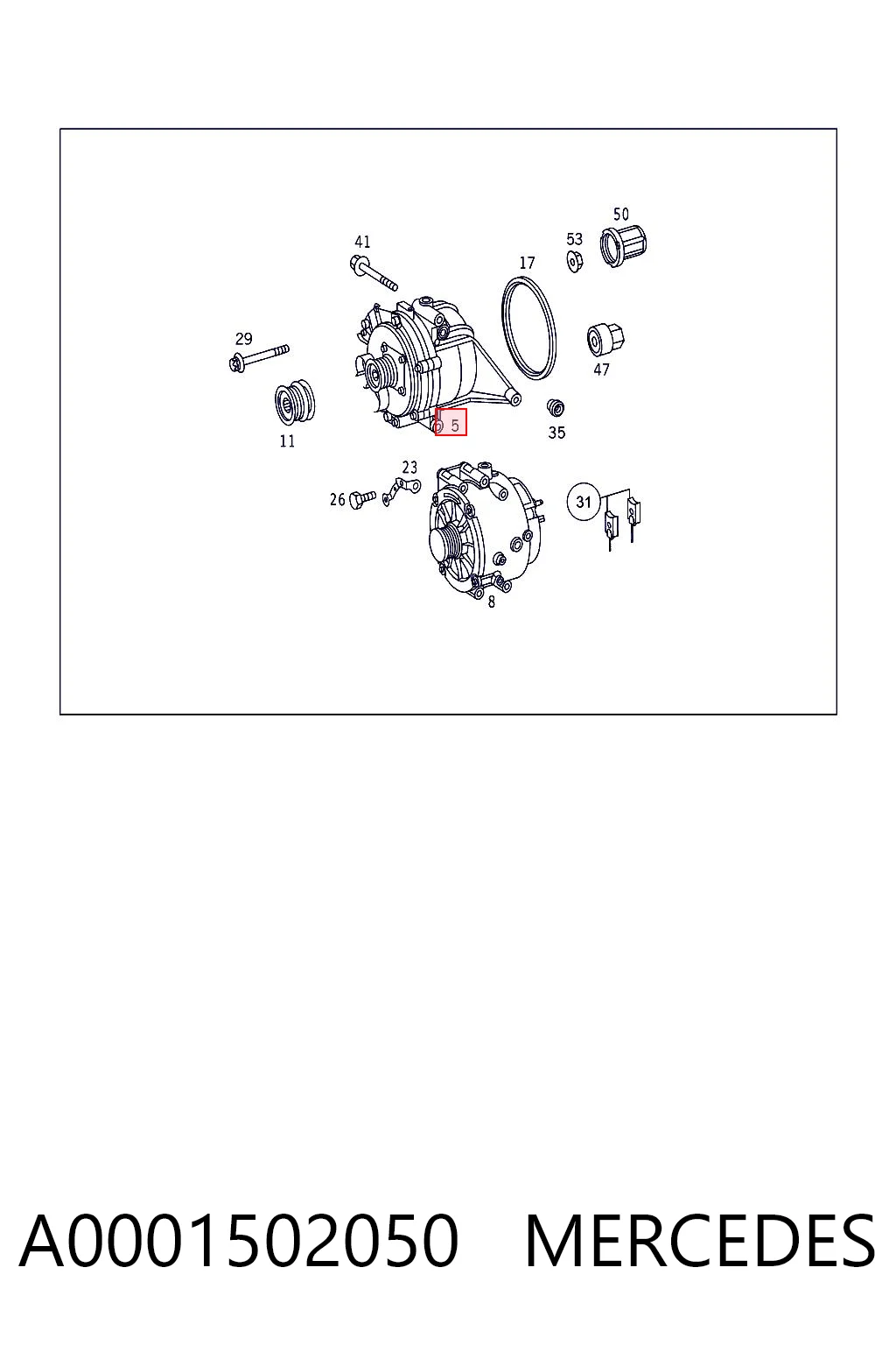 A0001502050 Mercedes Alternador de coche