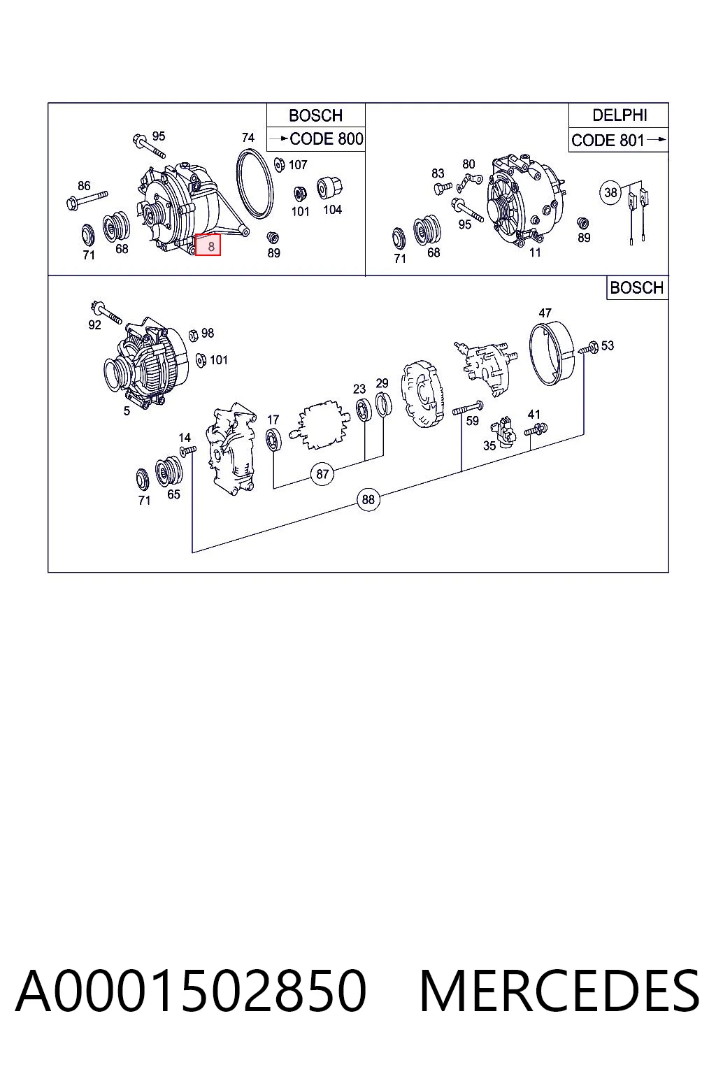 A0001502850 Mercedes