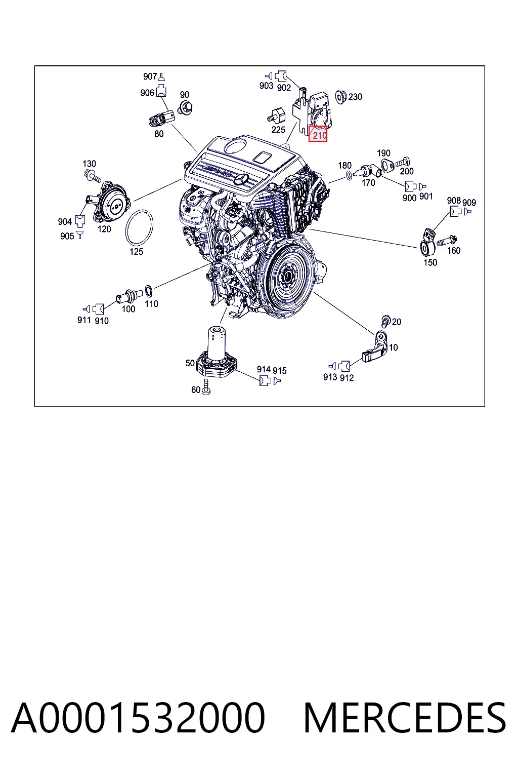 A0001532000 Mercedes Válvula de solenoide de control de mariposa EGR