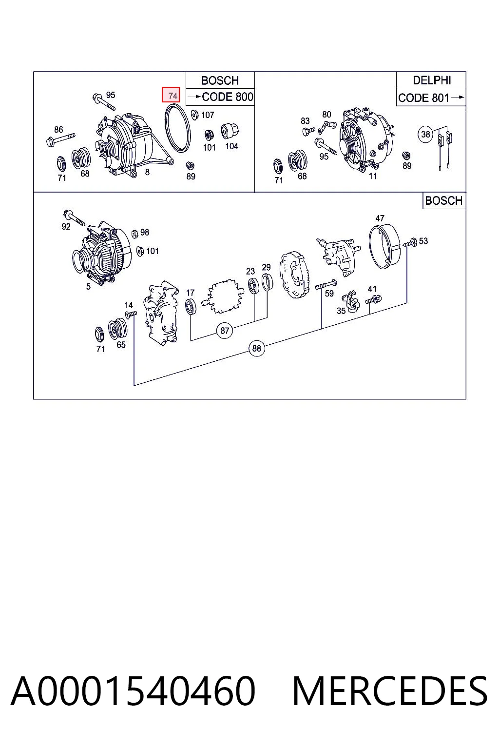 A0001540460 Mercedes