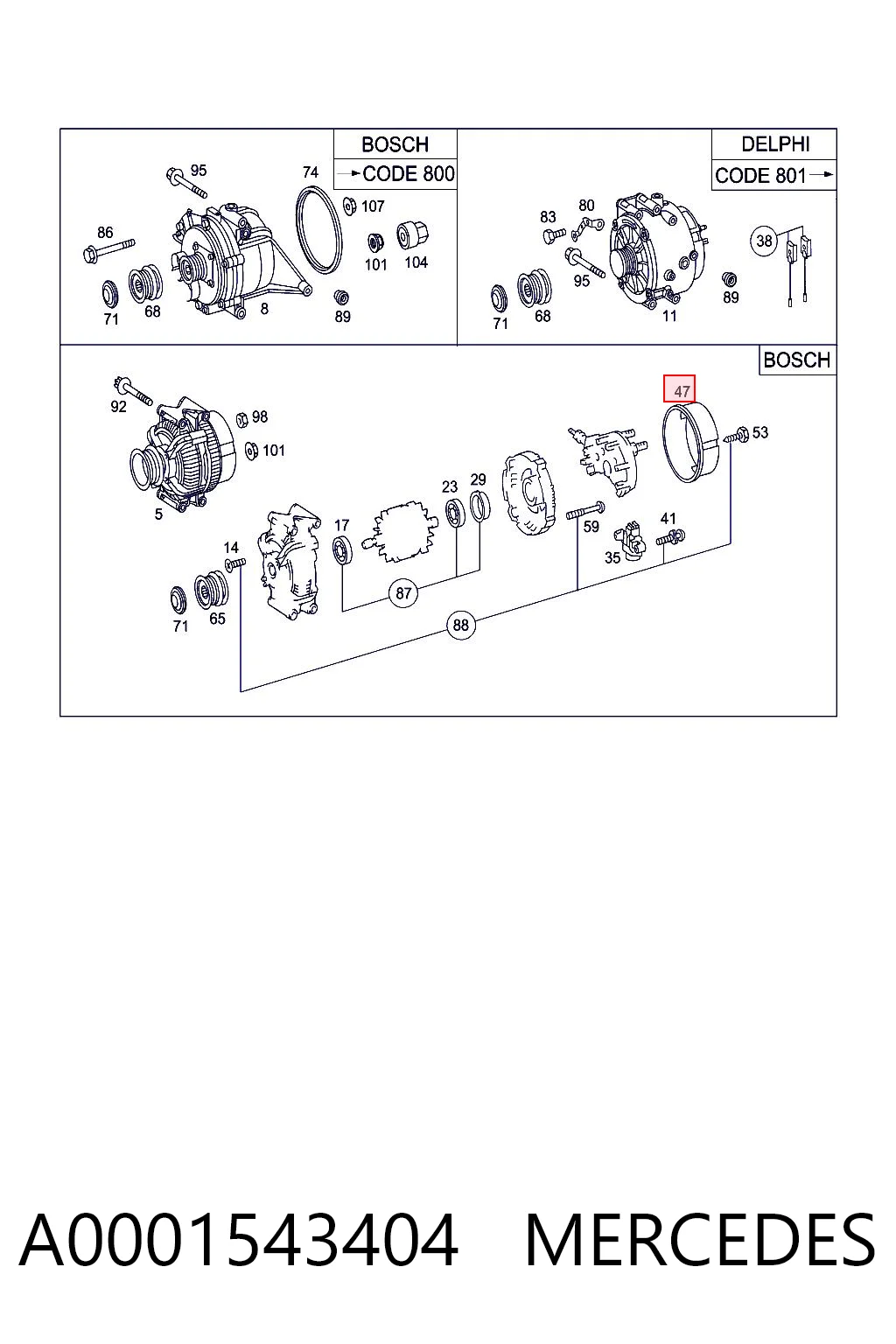 A0001543404 Mercedes